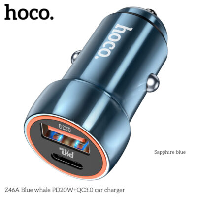 Bộ Sạc Xe Hơi Cá Voi Xanh HOCO Z46A PD20W + QC3.0 Bộ Sạc Xe Hơi Cá Voi Xanh HOCO Z46A PD20W + QC3.0 - Ảnh 6