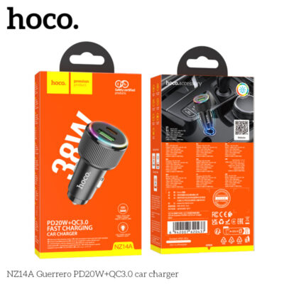 CỐC SẠC XE HƠI HOCO NZ14A PD20W+QC3.0