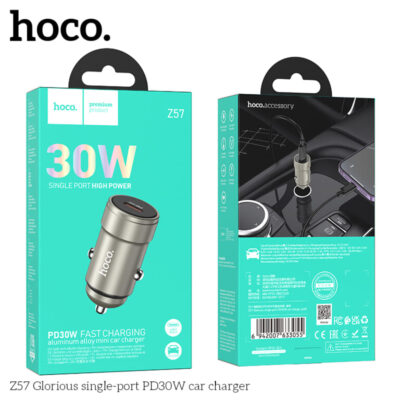 Cốc sạc ô tô Hoco Z57 Glorious một cổng PD30W