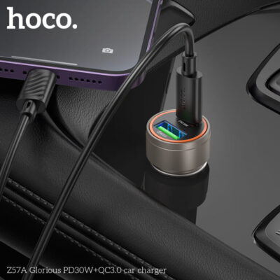 Cốc sạc ô tô HocoZ57A Glorious PD30W+QC3.0 Cốc sạc ô tô HocoZ57A Glorious PD30W+QC3.0 - Ảnh 10