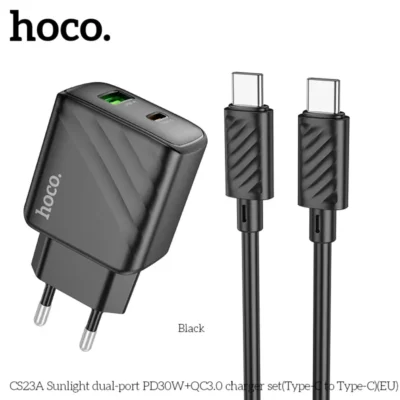 Bộ Sạc Hoco CS23A PD30W 2 Cổng Kèm Cáp Type-C EU Bộ Sạc Hoco CS23A PD30W 2 Cổng Kèm Cáp Type-C EU - Ảnh 4