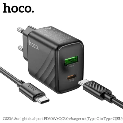 Bộ Sạc Hoco CS23A PD30W 2 Cổng Kèm Cáp Type-C EU Bộ Sạc Hoco CS23A PD30W 2 Cổng Kèm Cáp Type-C EU - Ảnh 5