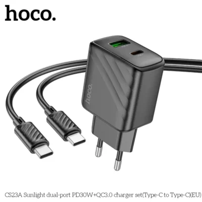 Bộ Sạc Hoco CS23A PD30W 2 Cổng Kèm Cáp Type-C EU Bộ Sạc Hoco CS23A PD30W 2 Cổng Kèm Cáp Type-C EU - Ảnh 6