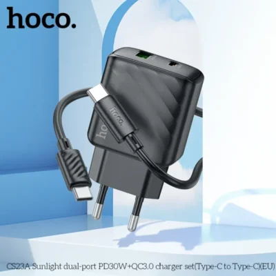 Bộ Sạc Hoco CS23A PD30W 2 Cổng Kèm Cáp Type-C EU Bộ Sạc Hoco CS23A PD30W 2 Cổng Kèm Cáp Type-C EU - Ảnh 2