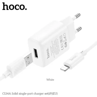 Bộ Sạc Hoco Một Cổng C134A (Ip) (Eu) - Ảnh 2