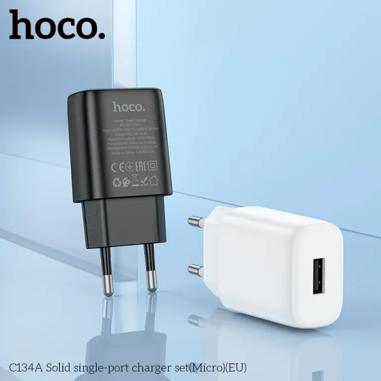 Bộ Sạc Hoco Một Cổng C134A (Micro) (Eu) Bộ Sạc Hoco Một Cổng C134A (Micro) (Eu) - Ảnh 3