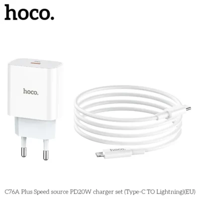 Bộ Sạc Nhanh Hoco PD 20W Cho iPhone, iPad Hoco C76A Plus Type-C To Lightning Bộ Sạc Nhanh Hoco PD 20W Cho iPhone, iPad Hoco C76A Plus Type-C To Lightning - Ảnh 5