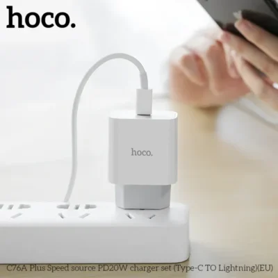 Bộ Sạc Nhanh Hoco PD 20W Cho iPhone, iPad Hoco C76A Plus Type-C To Lightning Bộ Sạc Nhanh Hoco PD 20W Cho iPhone, iPad Hoco C76A Plus Type-C To Lightning - Ảnh 7