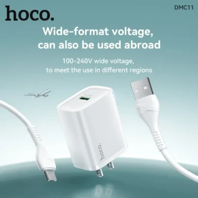 Bộ Sạc Nhanh Hoco DMC11 22.5W Kèm Cáp Micro USB Bộ Sạc Nhanh Hoco DMC11 22.5W Kèm Cáp Micro USB - Ảnh 4