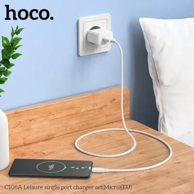 Bộ Sạc Hoco C106A Leisure Micro USB 10.5W Kèm Cáp 1m - Ảnh 9