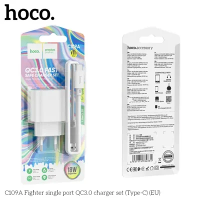 Bộ sạc Hoco C109A Fighter single port QC3.0 Type-C
