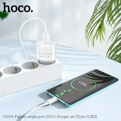 Bộ sạc Hoco C109A Fighter single port QC3.0 Type-C - Ảnh 3