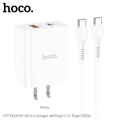 Bộ Sạc Hoco C97 PD20W QC3.0 Kèm Cáp Type-C To Type-C Bộ Sạc Hoco C97 PD20W QC3.0 Kèm Cáp Type-C To Type-C - Ảnh 4
