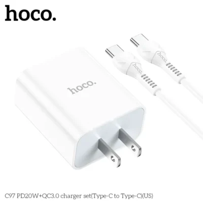 Bộ Sạc Hoco C97 PD20W QC3.0 Kèm Cáp Type-C To Type-C Bộ Sạc Hoco C97 PD20W QC3.0 Kèm Cáp Type-C To Type-C - Ảnh 5