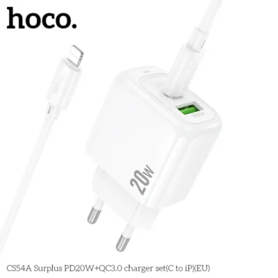 Bộ sạc Hoco Surplus PD20W+QC3.0 CS54A (C đến iP) (EU) - Hiệu Suất Kép, Giá Tận Gốc - Ảnh 6