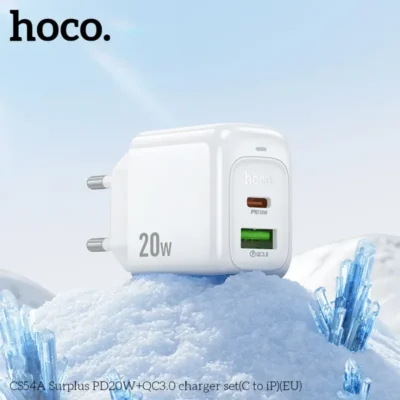 Bộ sạc Hoco Surplus PD20W+QC3.0 CS54A (C đến iP) (EU) - Hiệu Suất Kép, Giá Tận Gốc - Ảnh 9