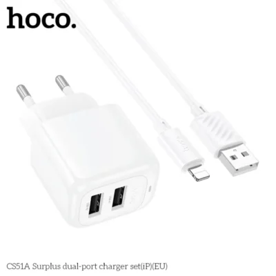 Bộ Sạc Hai Cổng Hoco Surplus CS51A (USB to Lightning) – Sạc Hai Thiết Bị, Tiện Lợi & An Toàn Bộ Sạc Hai Cổng Hoco Surplus CS51A (USB to Lightning) – Sạc Hai Thiết Bị, Tiện Lợi & An Toàn - Ảnh 6