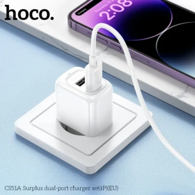 Bộ Sạc Hai Cổng Hoco Surplus CS51A (USB to Lightning) – Sạc Hai Thiết Bị, Tiện Lợi & An Toàn Bộ Sạc Hai Cổng Hoco Surplus CS51A (USB to Lightning) – Sạc Hai Thiết Bị, Tiện Lợi & An Toàn - Ảnh 10