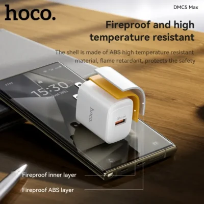 Bộ Sạc Nhanh Hoco DMC5 Max 22.5W Kèm Cáp Type-C Cho Điện Thoại Bộ Sạc Nhanh Hoco DMC5 Max 22.5W Kèm Cáp Type-C Cho Điện Thoại - Ảnh 7