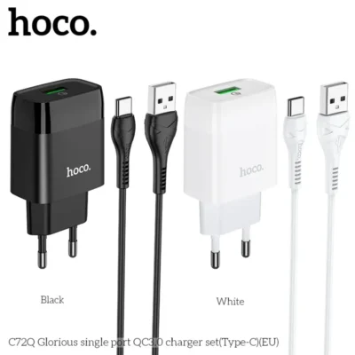 Bộ Sạc Nhanh Hoco C72Q 18W QC3.0 Kèm Cáp Type-C - Ảnh 3