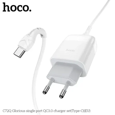 Bộ Sạc Nhanh Hoco C72Q 18W QC3.0 Kèm Cáp Type-C - Ảnh 5