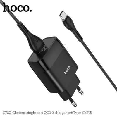 Bộ Sạc Nhanh Hoco C72Q 18W QC3.0 Kèm Cáp Type-C - Ảnh 6
