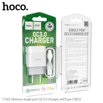 Bộ Sạc Nhanh Hoco C72Q 18W QC3.0 Kèm Cáp Type-C - Ảnh 9