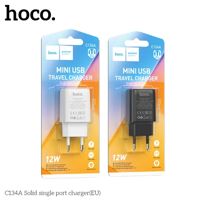 CỐC SẠC MỘT CỔNG HOCO C134A (EU)