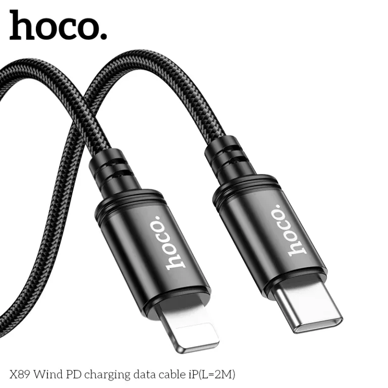 Cáp Sạc Hoco X89 Wind C To Lightning 2M – Sạc Nhanh PD 20W, Dây Dù Siêu Dài, Siêu Bền Cáp Sạc Hoco X89 Wind C To Lightning 2M – Sạc Nhanh PD 20W, Dây Dù Siêu Dài, Siêu Bền - Ảnh 7
