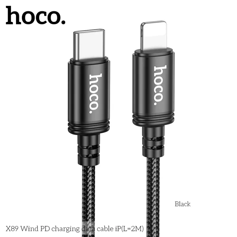 Cáp Sạc Hoco X89 Wind C To Lightning 2M – Sạc Nhanh PD 20W, Dây Dù Siêu Dài, Siêu Bền Cáp Sạc Hoco X89 Wind C To Lightning 2M – Sạc Nhanh PD 20W, Dây Dù Siêu Dài, Siêu Bền - Ảnh 2