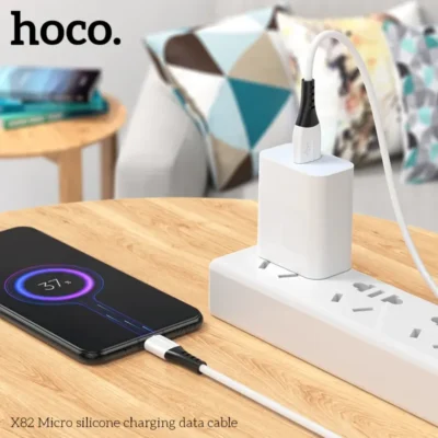 Cáp dữ liệu sạc silicon Hoco X82 Micro 1M, 2.4A – Siêu Dẻo, Chống Rối, Sạc Nhanh 2.4A Cho Android - Ảnh 2