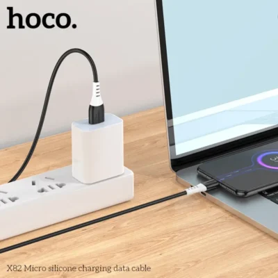 Cáp dữ liệu sạc silicon Hoco X82 Micro 1M, 2.4A – Siêu Dẻo, Chống Rối, Sạc Nhanh 2.4A Cho Android - Ảnh 3