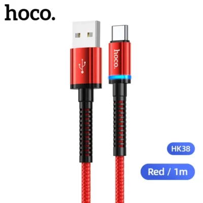 Cáp Sạc Hoco HK38 Type-C 1M Bọc Dù Có Đèn Báo Cáp Sạc Hoco HK38 Type-C 1M Bọc Dù Có Đèn Báo - Ảnh 7