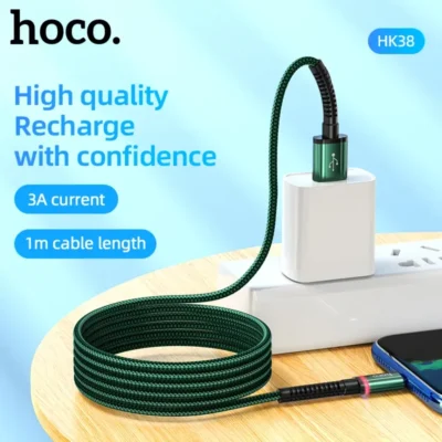 Cáp Sạc Hoco HK38 Type-C 1M Bọc Dù Có Đèn Báo Cáp Sạc Hoco HK38 Type-C 1M Bọc Dù Có Đèn Báo - Ảnh 2