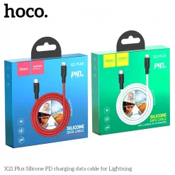 Cáp sạc Hoco X21 Plus Silicone PD cho Lightning