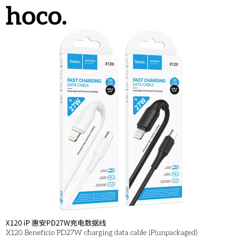 Cáp sạc dữ liệu Hoco X120 Beneficio PD27W iP