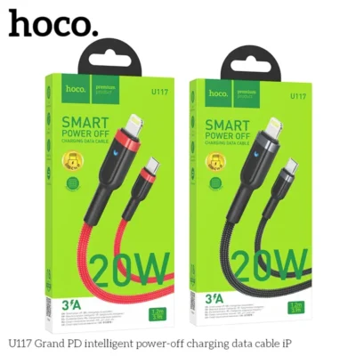 Cáp sạc nhanh tự ngắt thông minh Hoco U117 Type-C to IP