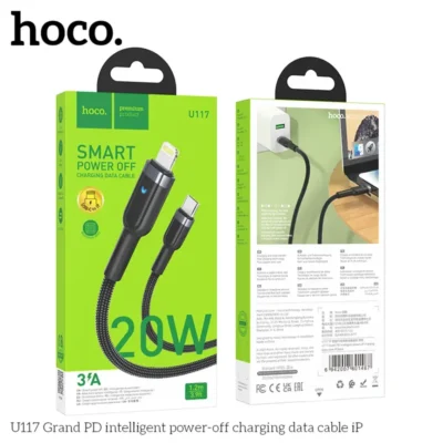 Cáp sạc nhanh tự ngắt thông minh Hoco U117 Type-C to IP Cáp sạc nhanh tự ngắt thông minh Hoco U117 Type-C to IP - Ảnh 12