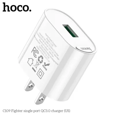 Cốc Sạc Hoco C109 Fighter (Single Port QC3.0) – Sạc Nhanh 18W Cốc Sạc Hoco C109 Fighter (Single Port QC3.0) – Sạc Nhanh 18W - Ảnh 4