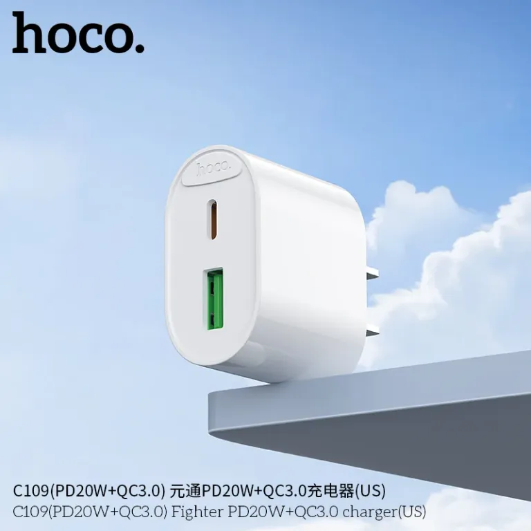 Cốc Sạc Hoco C109 Fighter PD20W + QC3.0 (US) – Sạc Nhanh 2 Cổng Cốc Sạc Hoco C109 Fighter PD20W + QC3.0 (US) – Sạc Nhanh 2 Cổng - Ảnh 7