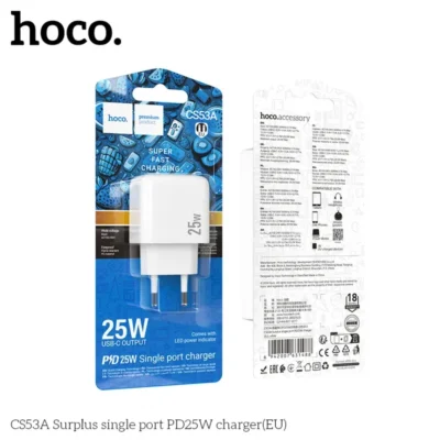 Cốc sạc Hoco PD25W cổng đơn CS53A Surplus (EU)
