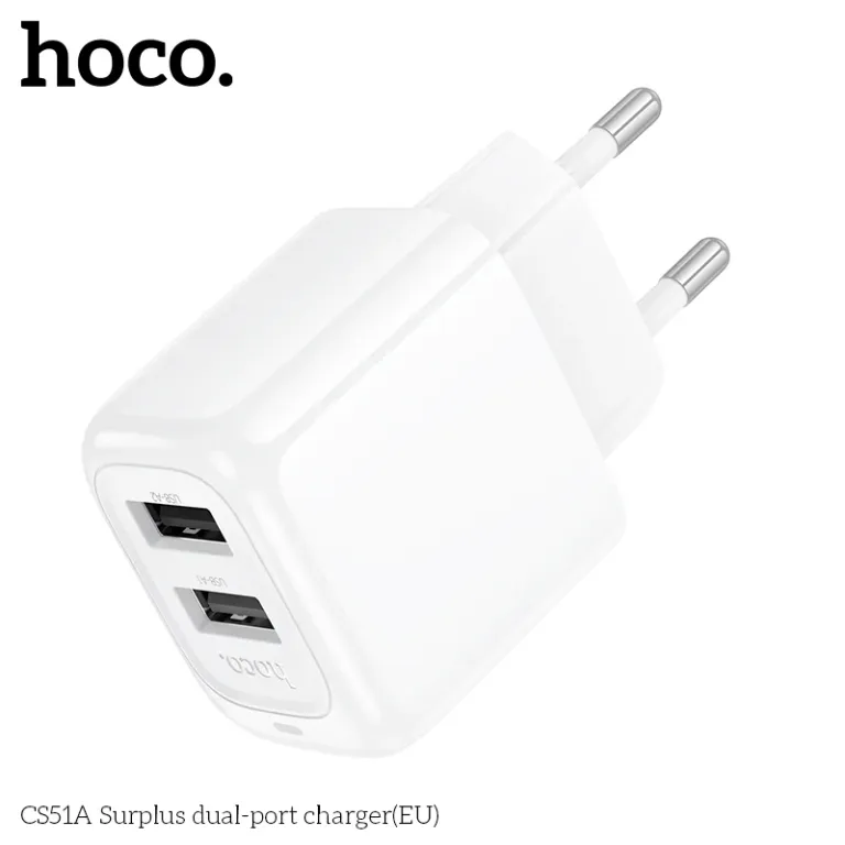 Cốc Sạc Hai Cổng Hoco Surplus CS51A (EU) – Giải Pháp Sạc Đôi Tiện Lợi Cốc Sạc Hai Cổng Hoco Surplus CS51A (EU) – Giải Pháp Sạc Đôi Tiện Lợi - Ảnh 6