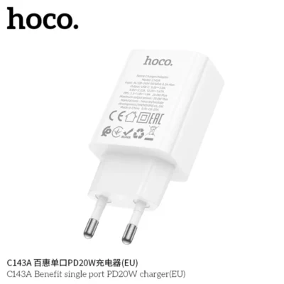 Cốc Sạc Hoco C143A Benefit PD20W (EU) – Chuẩn Sạc Nhanh - Ảnh 2