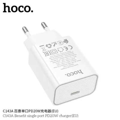 Cốc Sạc Hoco C143A Benefit PD20W (EU) – Chuẩn Sạc Nhanh - Ảnh 5