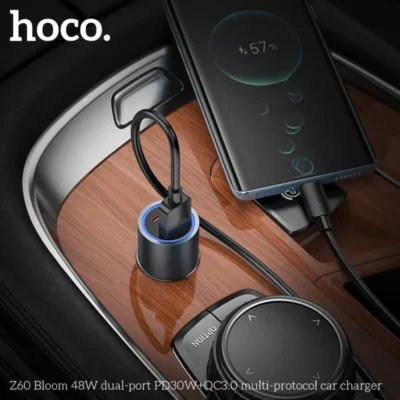 Tẩu Sạc Ô Tô Hoco Z60 Bloom 48W Cổng Kép PD30W + QC3.0 Tẩu Sạc Ô Tô Hoco Z60 Bloom 48W Cổng Kép PD30W + QC3.0 - Ảnh 3
