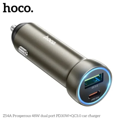 Tẩu Sạc Xe Hơi Hoco Z54A 48W (PD30W + QC3.0) – Sạc Nhanh Cổng Kép - Ảnh 5