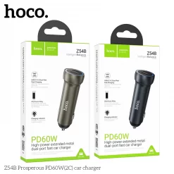 Cốc sạc xe hơi PD30W+QC3.0 cổng kép 48W Hoco Z54A