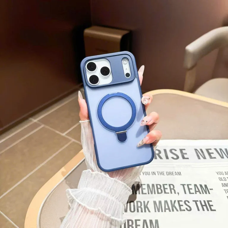 Ốp Lưng LigKus Nhám Từ Tính Kèm Giá Đỡ Và Bảo Vệ Cam