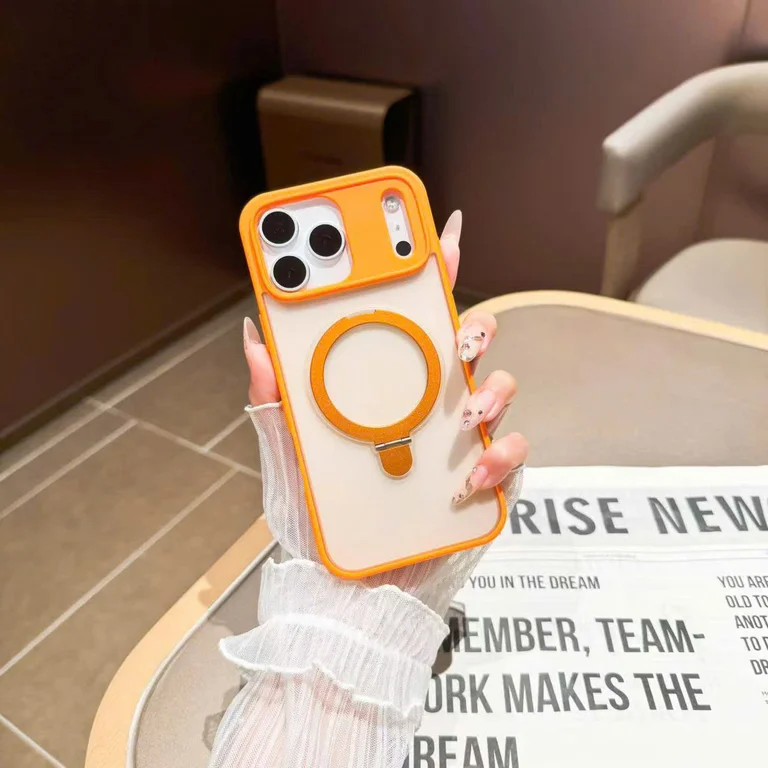 Ốp Lưng LigKus Nhám Từ Tính Kèm Giá Đỡ Và Bảo Vệ Cam - Ảnh 4