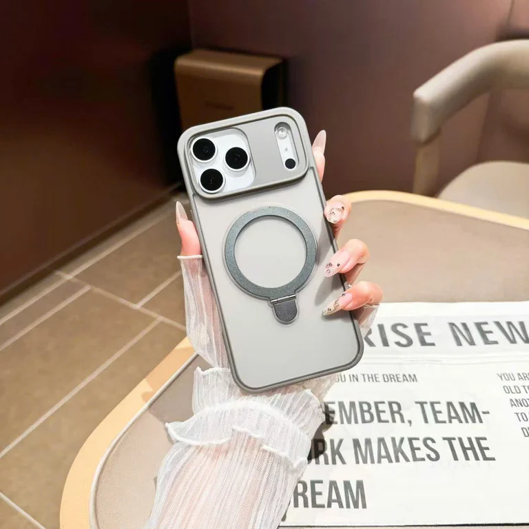 Ốp Lưng LigKus Nhám Từ Tính Kèm Giá Đỡ Và Bảo Vệ Cam - Ảnh 5